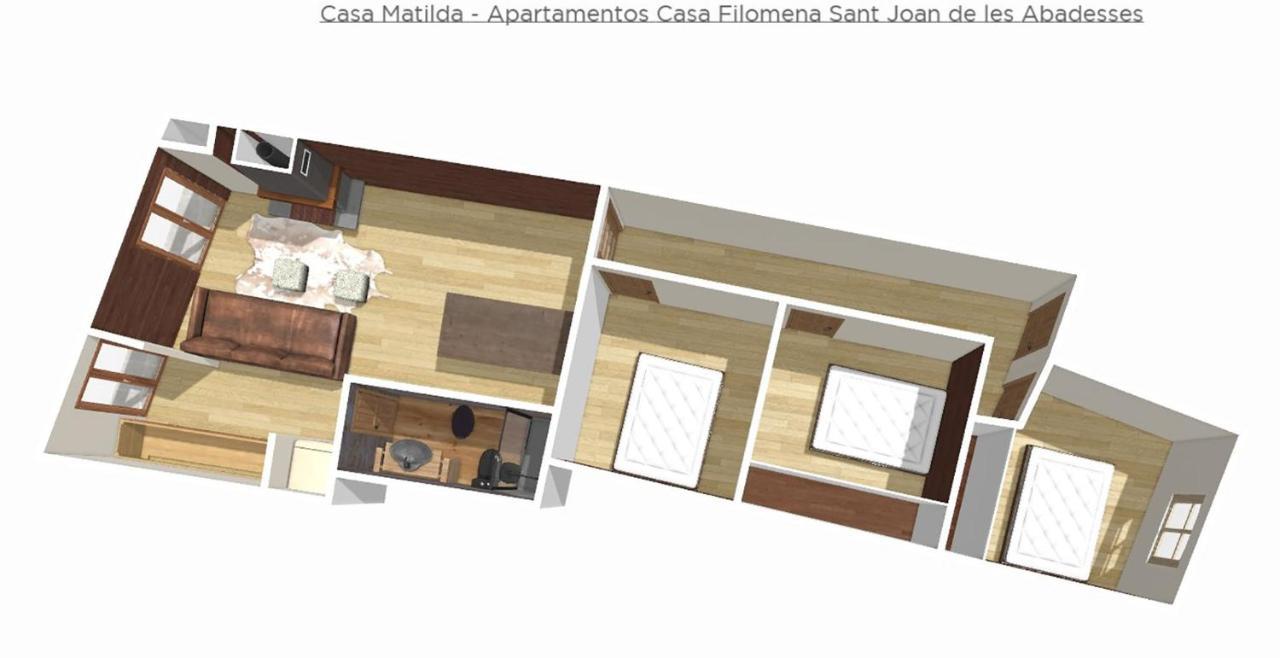 Casa Matilda - Apartamento Con Chimenea, Vistas, Rustico-Elegante En El Centro Sant Joan de les Abadesses Exterior photo